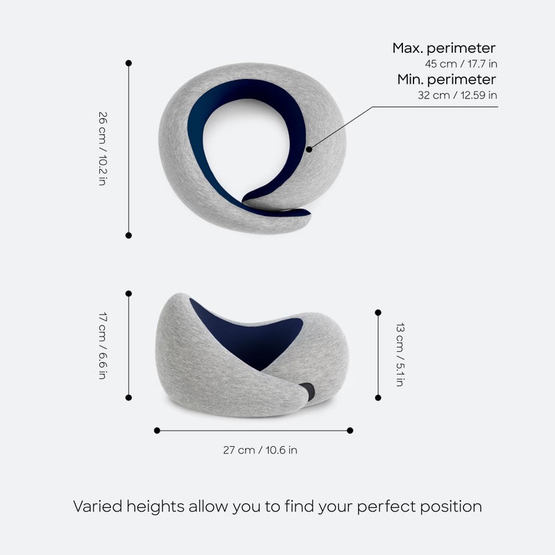 OSTRICH PILLOW Ostrichpillow Go Neck Pillow, Travel Pillows for Airplanes, Premium Memory Foam Travel Pillow, 360Âº Ergonomic Design, Asymmetrical Sides, Travel Bag Included, Washable Modal Cover - Image 5